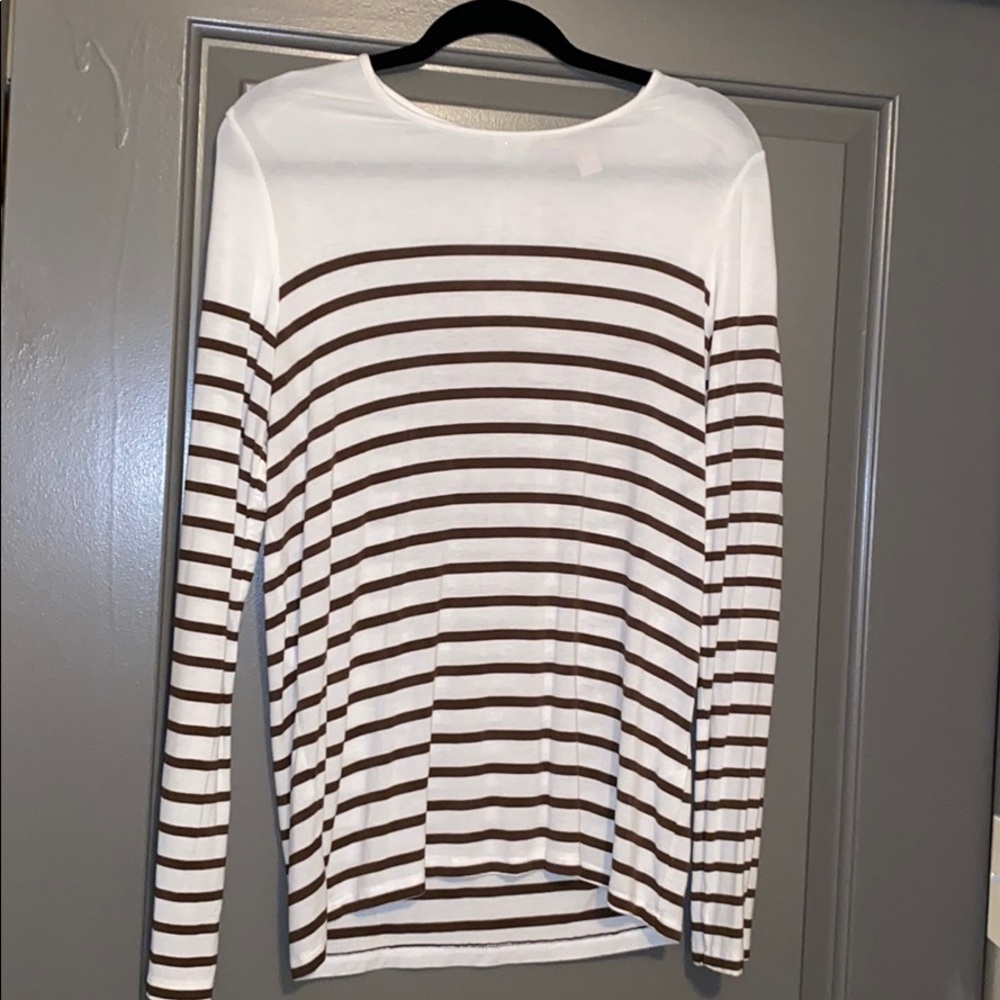 Forever 21 Brown and white striped shirt